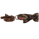 Camouflage Adjustable Dog Collar Bowtie & Leash Sets Dogs & Cats