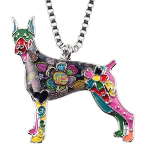 Doberman Pinscher Dog Pendant Necklace
