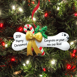 Personalized Dog Bone Christmas Ornament