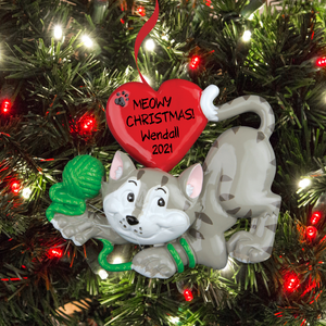 Personalized Cat Lover Christmas Ornament