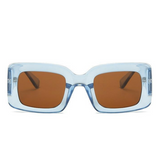 Chunky Rectangle Sunglasses Transparent Clear