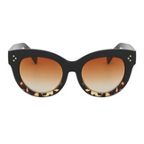 Two-Tone Gradient Rounded Cat-Eye Sunglasses