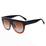Aviator Sunglasses in Acetate Flat Top Two-Tone Shield Shape