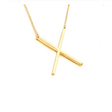 Large Initial Letter Necklace Gold X Initial Letter Pendant Necklace | Posh Pick Me Ups