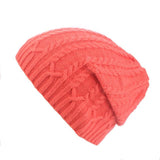 Wool Braided Knit Slouch Beanie Hat Winter Beanie | Posh Pick Me Ups