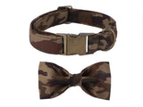 Camouflage Adjustable Dog Collar Bowtie & Leash Sets Dogs & Cats