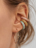 Ear Cuff Encrusted Pavé Crystal Earrings