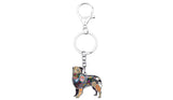 Australian Shepherd Dog Keychains Wristlets Jewelry Brown | Posh Pick Me Ups