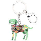 Labrador Dog Keychain Wristlets Jewelry Accessories Green | Posh Pick Me Ups