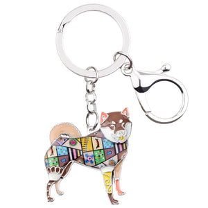 Shiba Inu Dog Keychains Wristlets Accessories Sale Multicolor | Posh Pick Me Ups