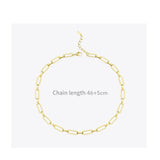 Gold Paperclip Link Chain Necklace