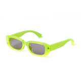 Rectangle Sunglasses Vintage Transparent Neon Green Gray Lens  Sale | Posh Pick Me Ups