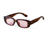Rectangle Sunglasses Vintage Tortoise Shell Pink Lens Sale | Posh Pick Me Ups
