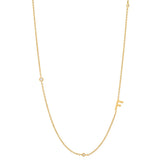 Initial Letter Necklace Gold