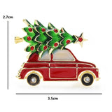 Christmas Tree on Car Brooch Pin
