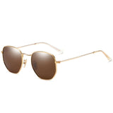 Round Polarized Sunglasses Metal Frames