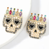 Halloween Earrings Skull Crown Stud Earrings