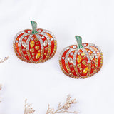 Pumpkin Earrings Crystal Baublebar Halloween Earrings studs upper lower  | Posh Pick Me Ups