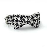 Black & White Plaid Dog Collar, Bowtie & Leash Sets Dogs & Cats