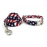 American Flag Dog Collar, Collar Bowtie & Leash Sets Dogs & Cats