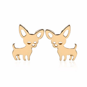 Chihuahua Dog Stud Earrings