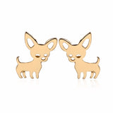 Chihuahua Dog Stud Earrings