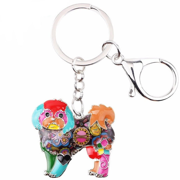 Shih Tzu Dog Keychain Wristlets Accessories Jewelry Multicolor | Posh Pick Me Ups