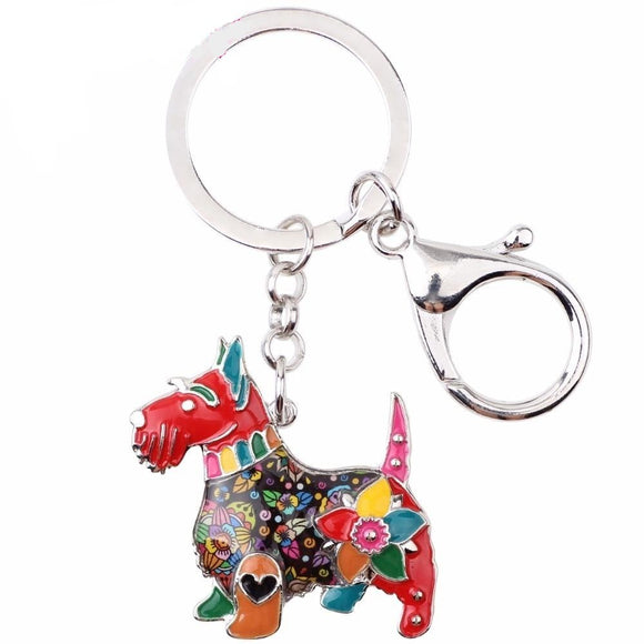 Scottish Terrier Dog Keychain Wristlets Accessories Multicolor | Posh Pick Me Ups