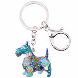 Scottish Terrier Dog Keychain Wristlets Accessories Blue | Posh Pick Me Ups