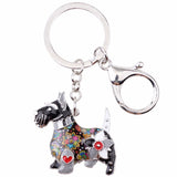 Scottish Terrier Dog Keychain Wristlets Accessories Gray | Posh Pick Me Ups