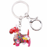 Scottish Terrier Dog Keychain Wristlets Accessories Red | Posh Pick Me Ups