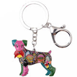 Schnauzer Terrier Dog Keychains Wristlets Accessories Multicolor | Posh Pick Me Ups