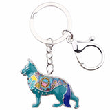 German Shepherd Dog Keychain Wristlets Accessories Blue | Posh Pick Me Ups