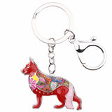 German Shepherd Dog Keychain Wristlets Accessories Red | Posh Pick Me Ups