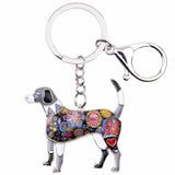 Beagle Dog Keychains Wristlets Bracelets Jewelry Gray | Posh Pick Me Ups