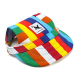 Dog Sunscreen Baseball Cap Sun Hat for Dogs Rainbow Hat | Posh Pick Me Ups