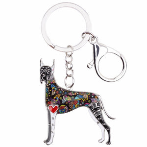 Great Dane Dog Keychains Jewelry Accessories