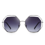 Octagon Butterfly Floating Metal Sunglasses
