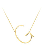 Large Initial Letter Necklace Gold G Letter Pendant Necklace | Posh Pick Me Ups