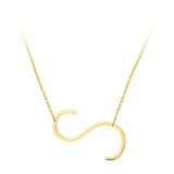 Large Initial Letter Necklace Gold S Initial Letter Pendant Necklace | Posh Pick Me Ups