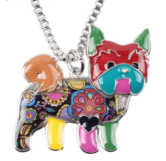Yorkshire Terrier Dog Pendant Necklace