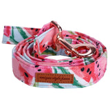 Watermelon Rose Gold Designer Dog Collar, Bowtie & Leash Sets Dogs & Cats