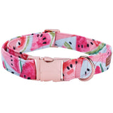 Watermelon Rose Gold Designer Dog Collar, Bowtie & Leash Sets Dogs & Cats