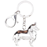 Rough Collie Dog Keychain Wristlets Accessories Back view | Posh Pick Me Ups