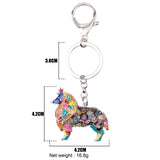 Rough Collie Dog Keychain Wristlets Accessories nmulticolor length measurements | Posh Pick Me Ups