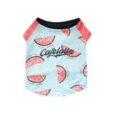Summer Watermelon Print Cotton T-Shirt & Dress for Dogs & Cats