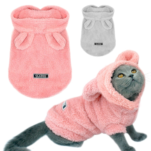 Bunny Fleece Sweater Jacket for Cats & Dogs