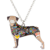 Rottweiler Dog Pendant Necklace