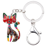 Cute Cat Enamel Key Chain