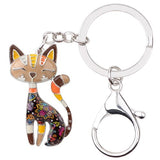 Cute Cat Enamel Key Chain